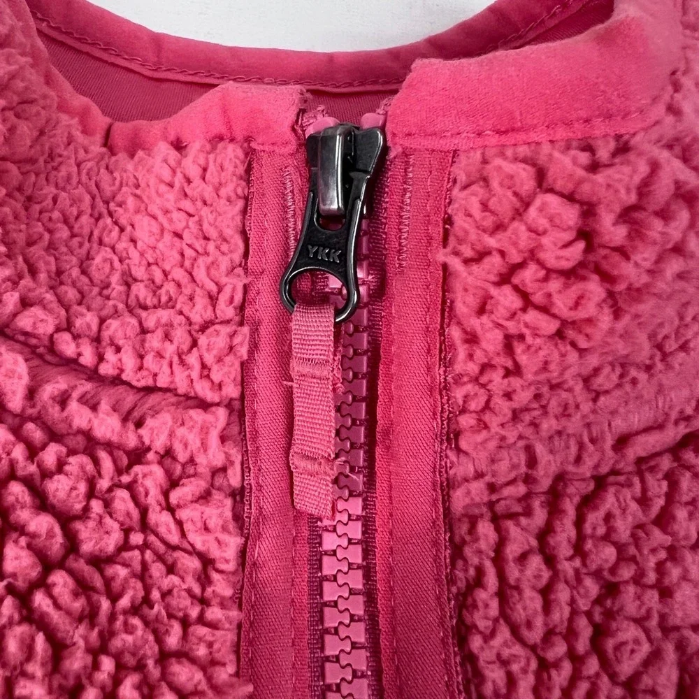 Columbia Coral Pink Fuzzy Fleece Jacket XL Full‎ Zip Girls Outdoor, Cozy READ